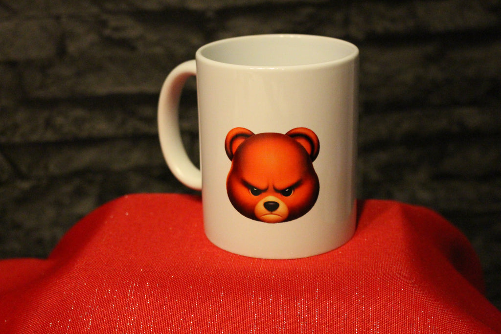 Elegante weiße Keramiktasse mit Bär