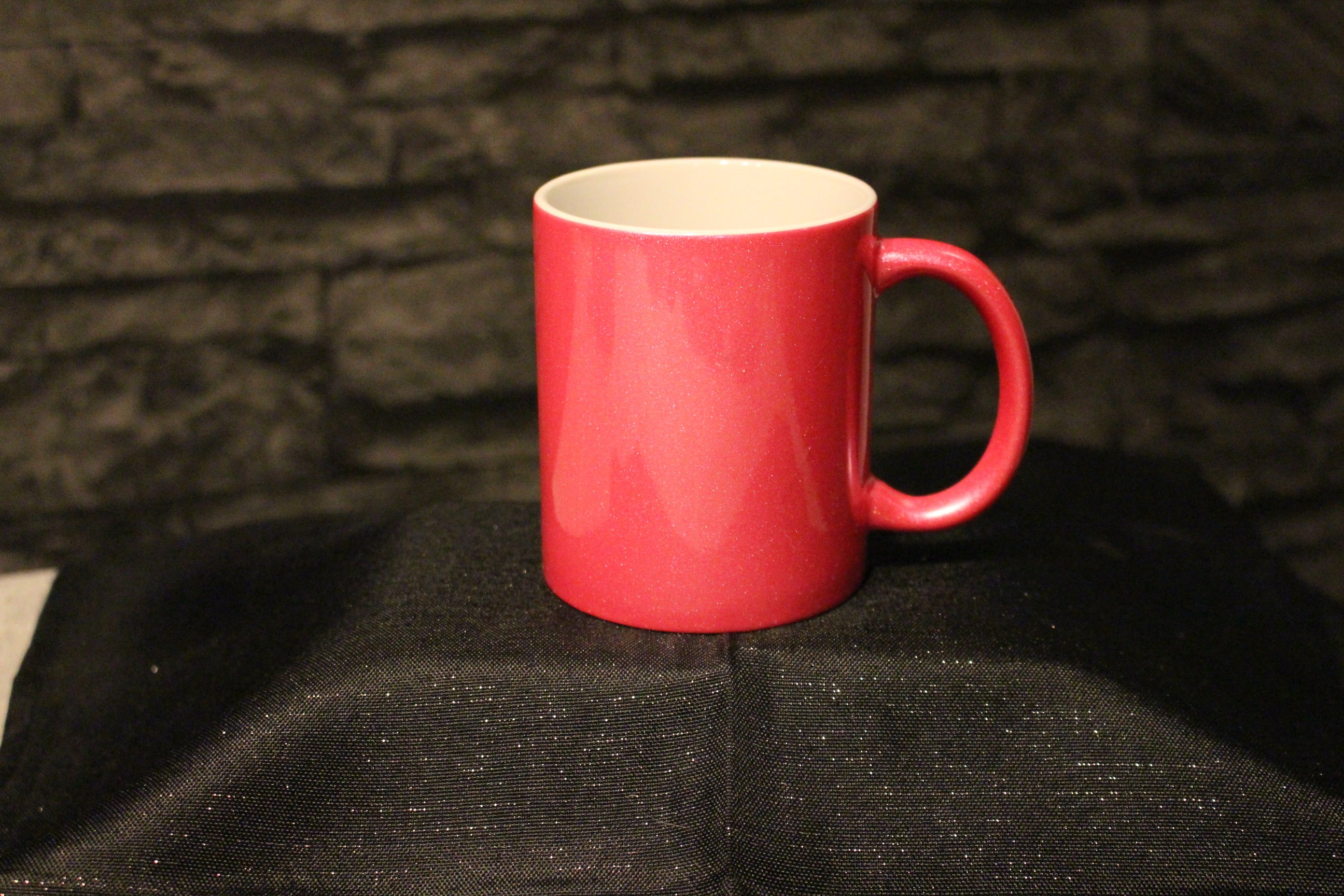 Edle Rosa Glitzer Tasse