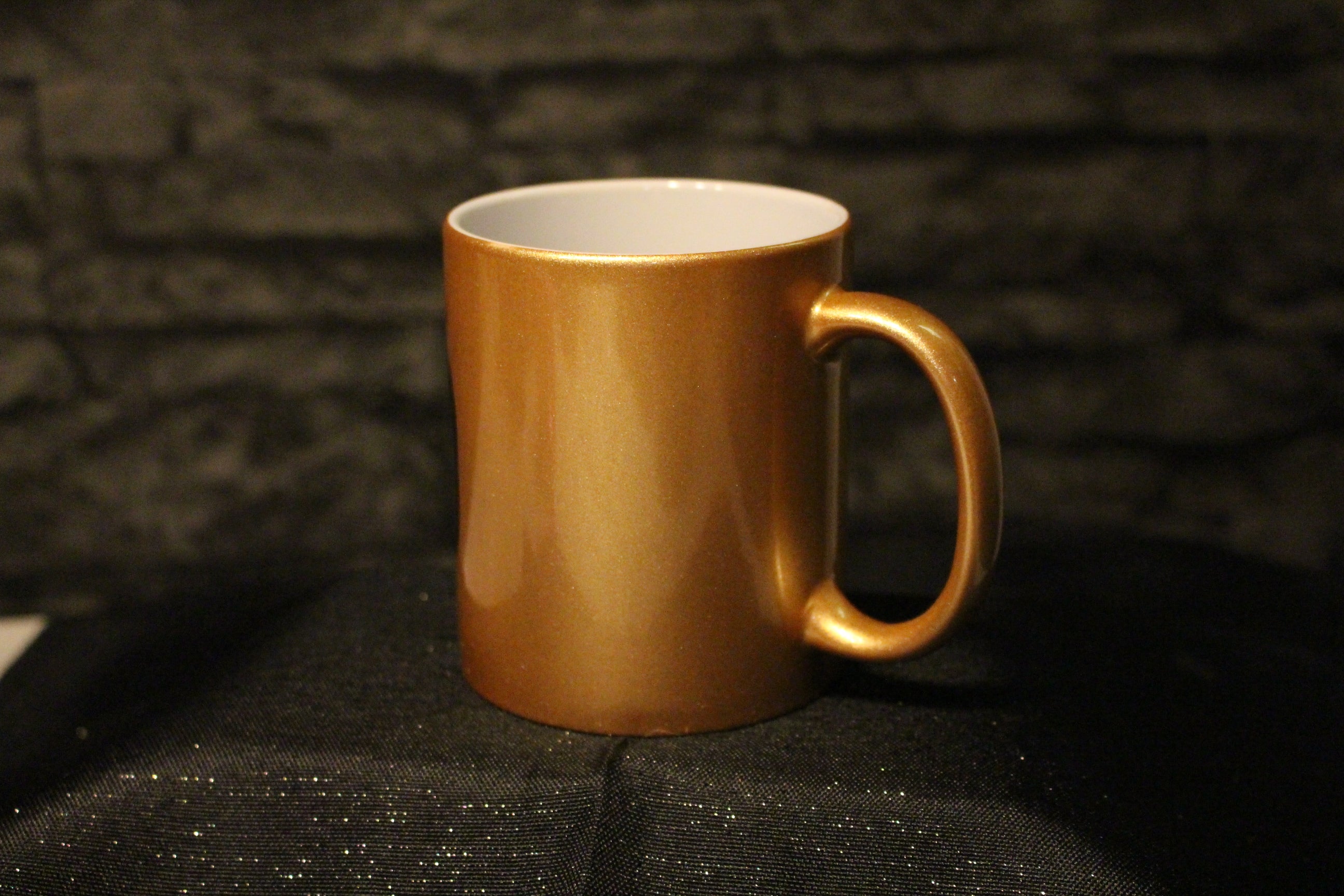 Edle Gold Glitzer Tasse