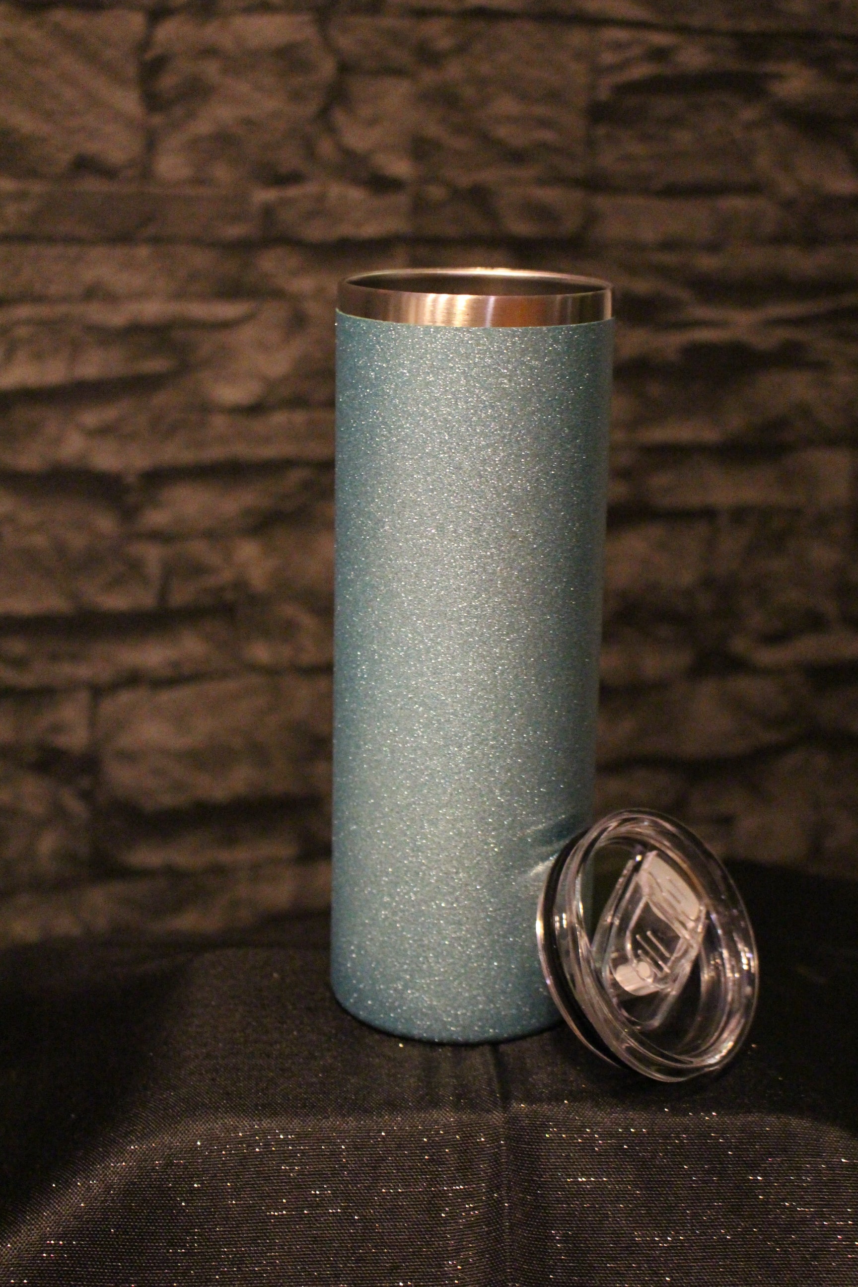 Türkis Glitzer Thermobecher