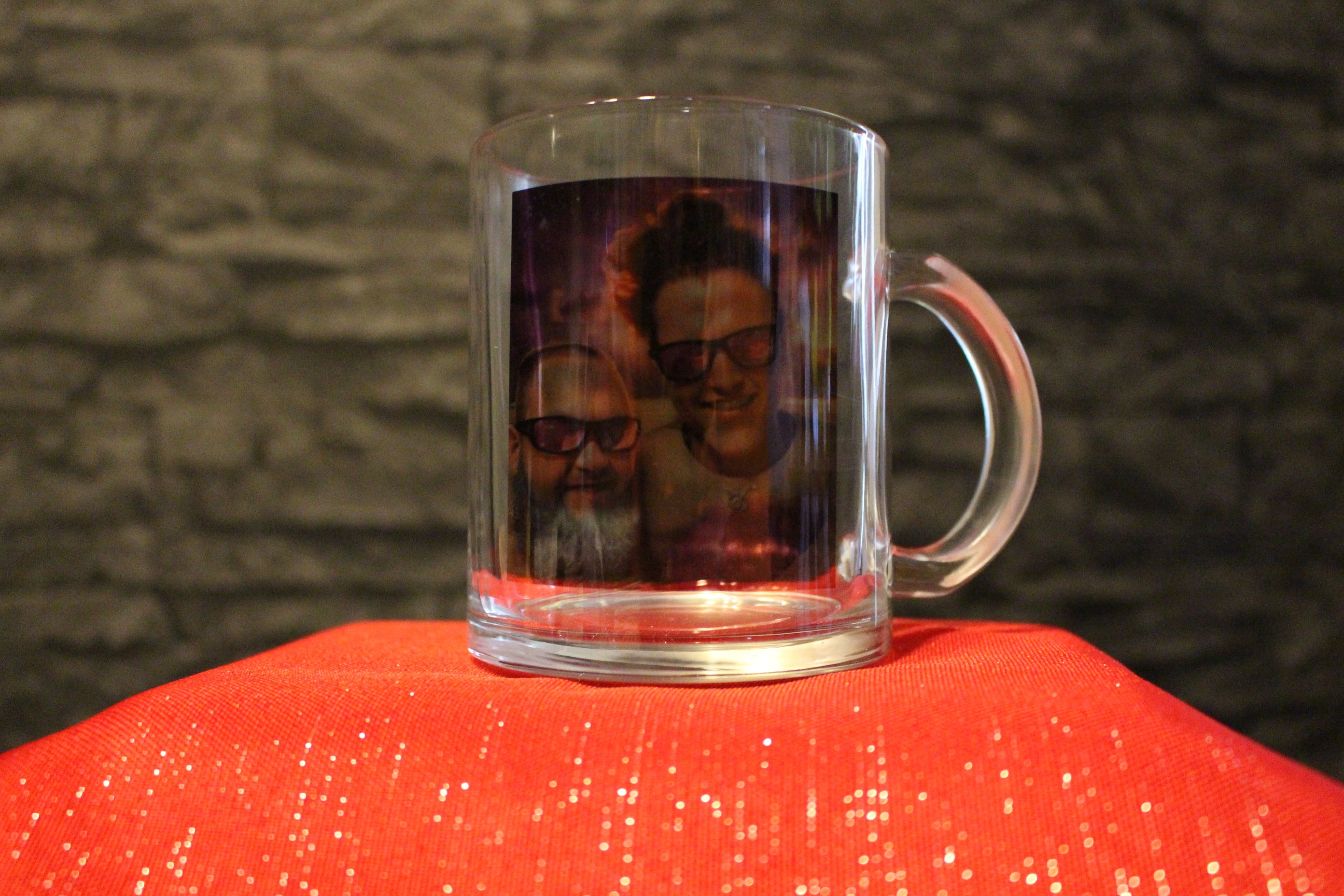 Personalisierte Glastasse