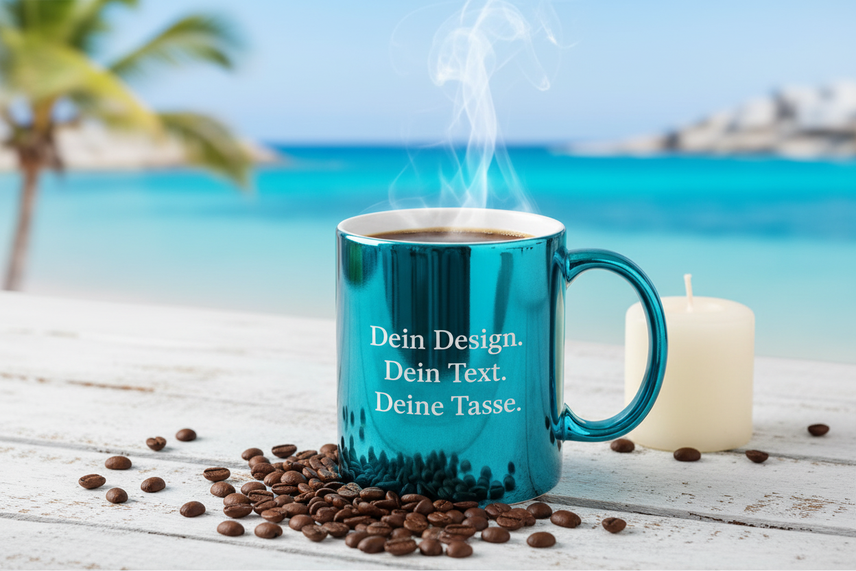 Tasse in edlem Blau