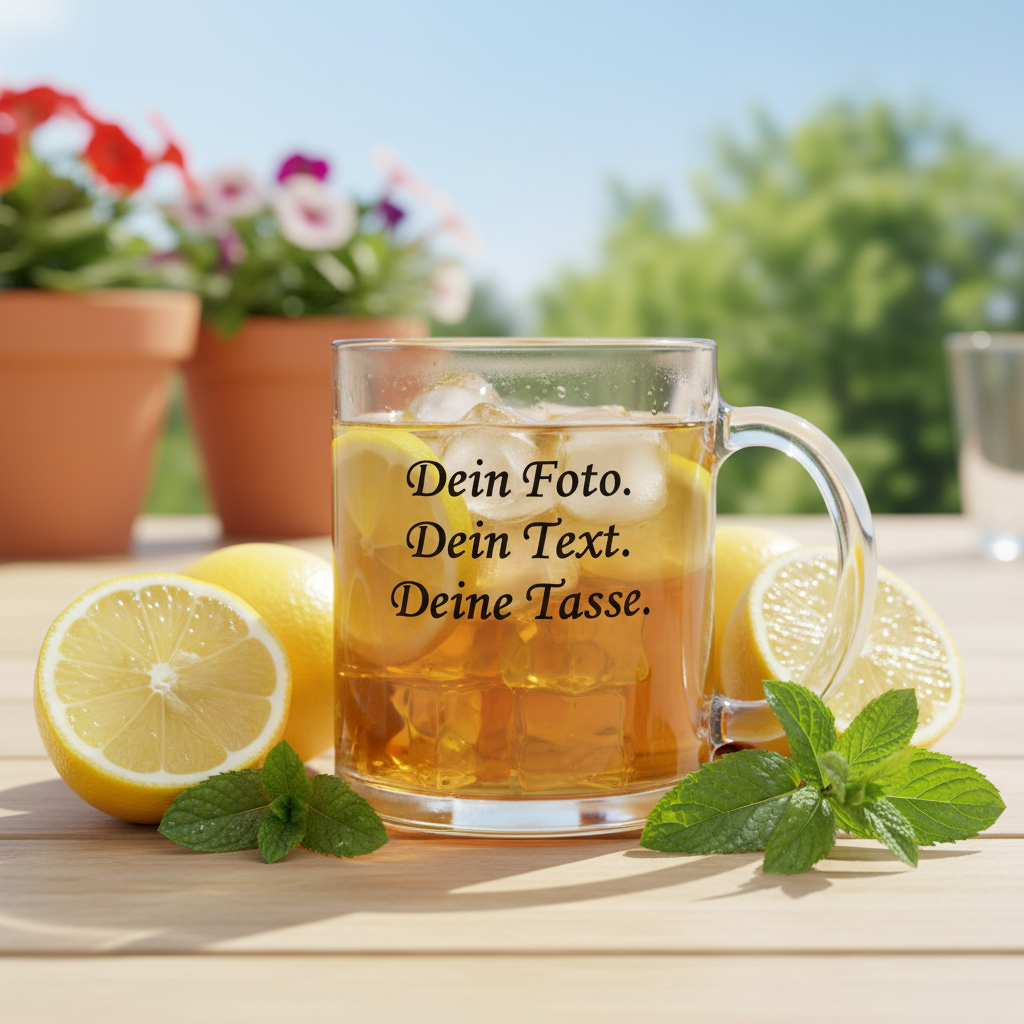 Personalisierte Glastasse