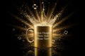 Edle Gold Glitzer Tasse